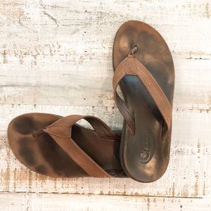 Chaco Leather Flip Flops